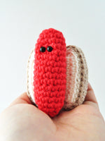 Hot dog DIY crochet kit with step by step photos
