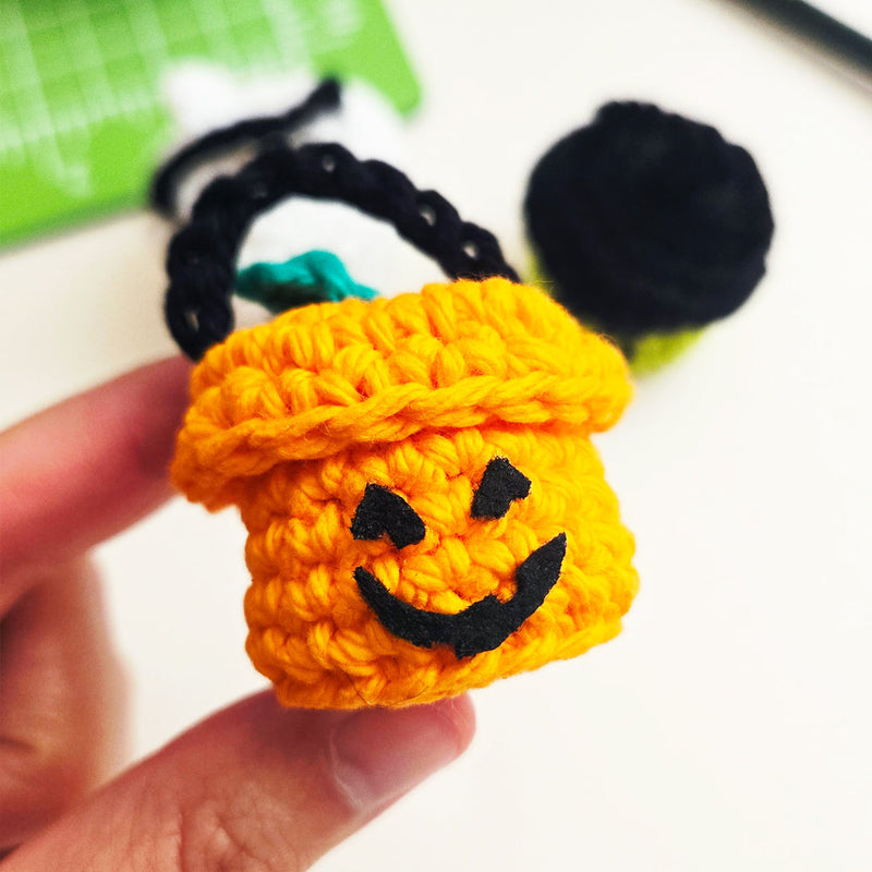Tiny Halloween Boo Bucket Crochet Pattern