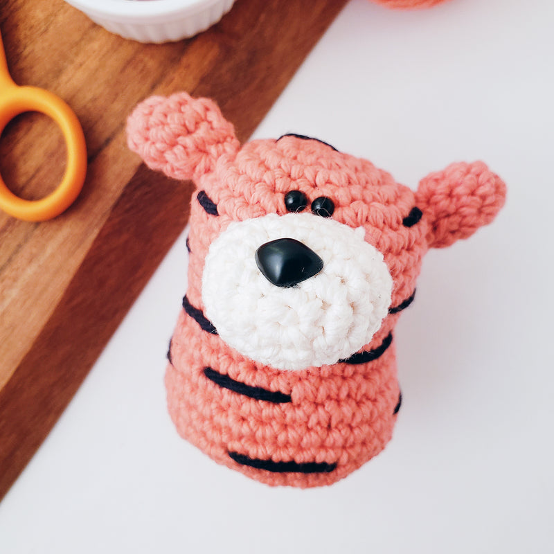 Free tiger crochet pattern by The Pudgy Rabbit