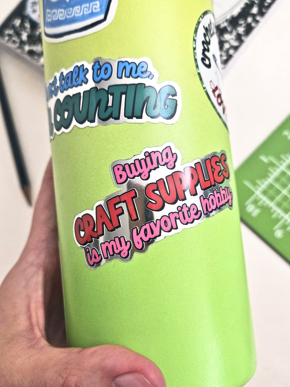 Buying craft supplies is my favorite hobby Sticker