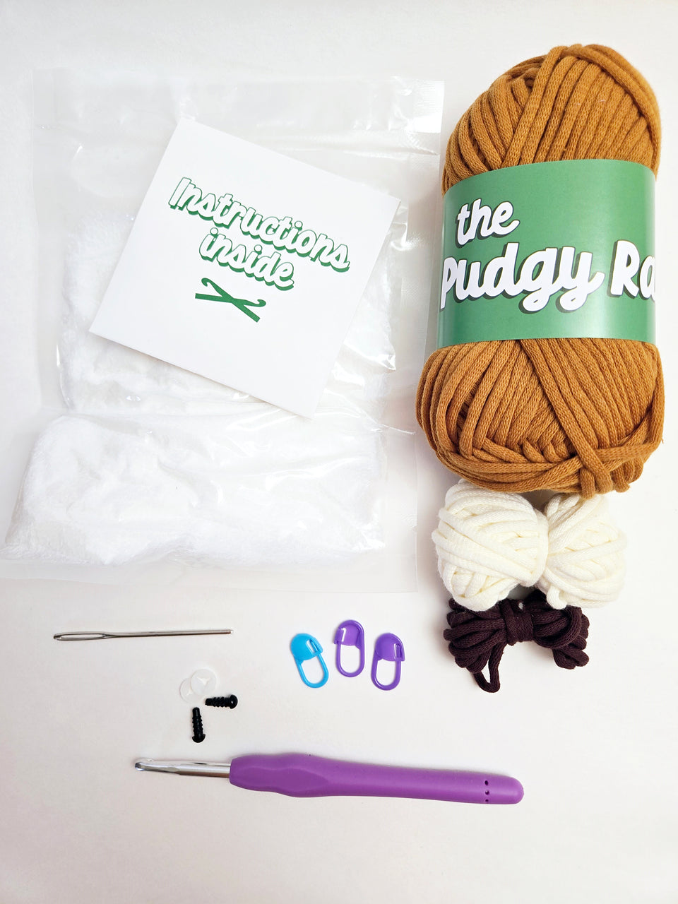 cat crochet kit supplies
