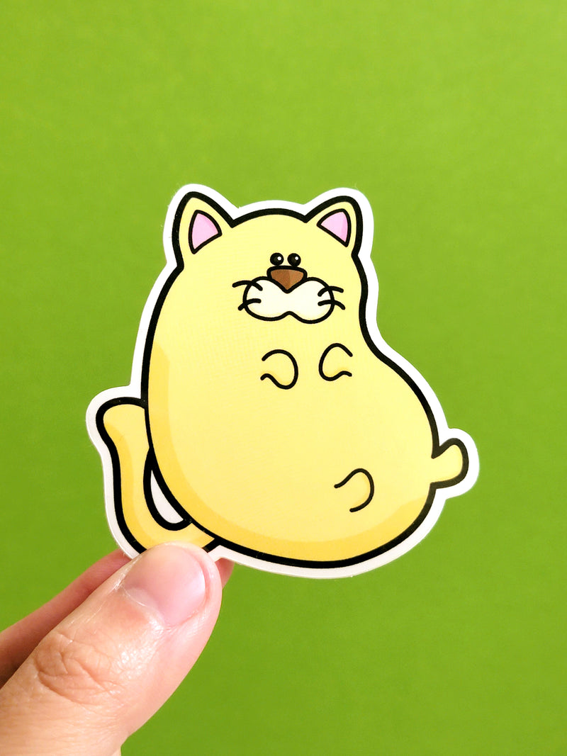 chubby cat vinyl sticker