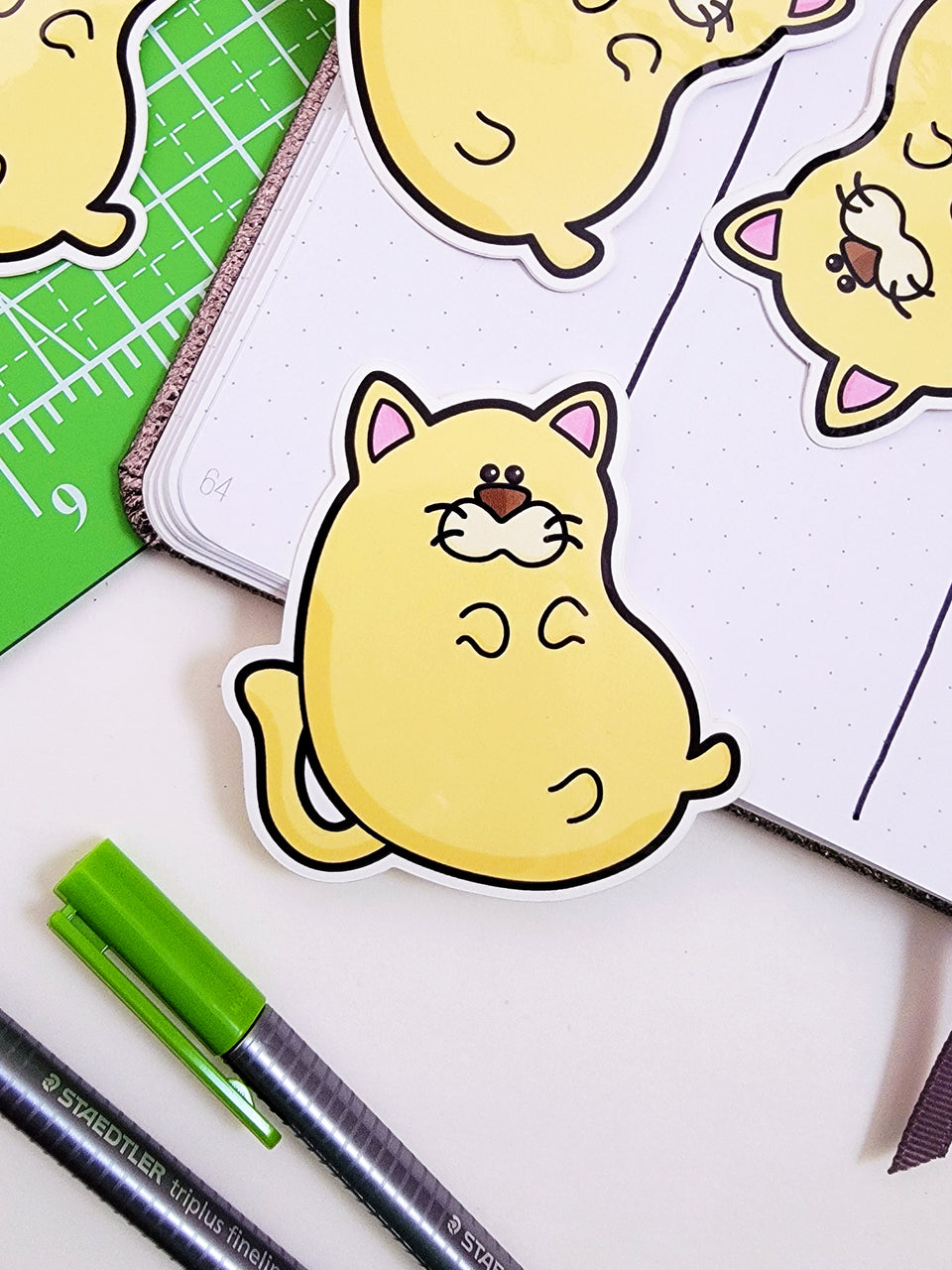 golden cat vinyl sticker