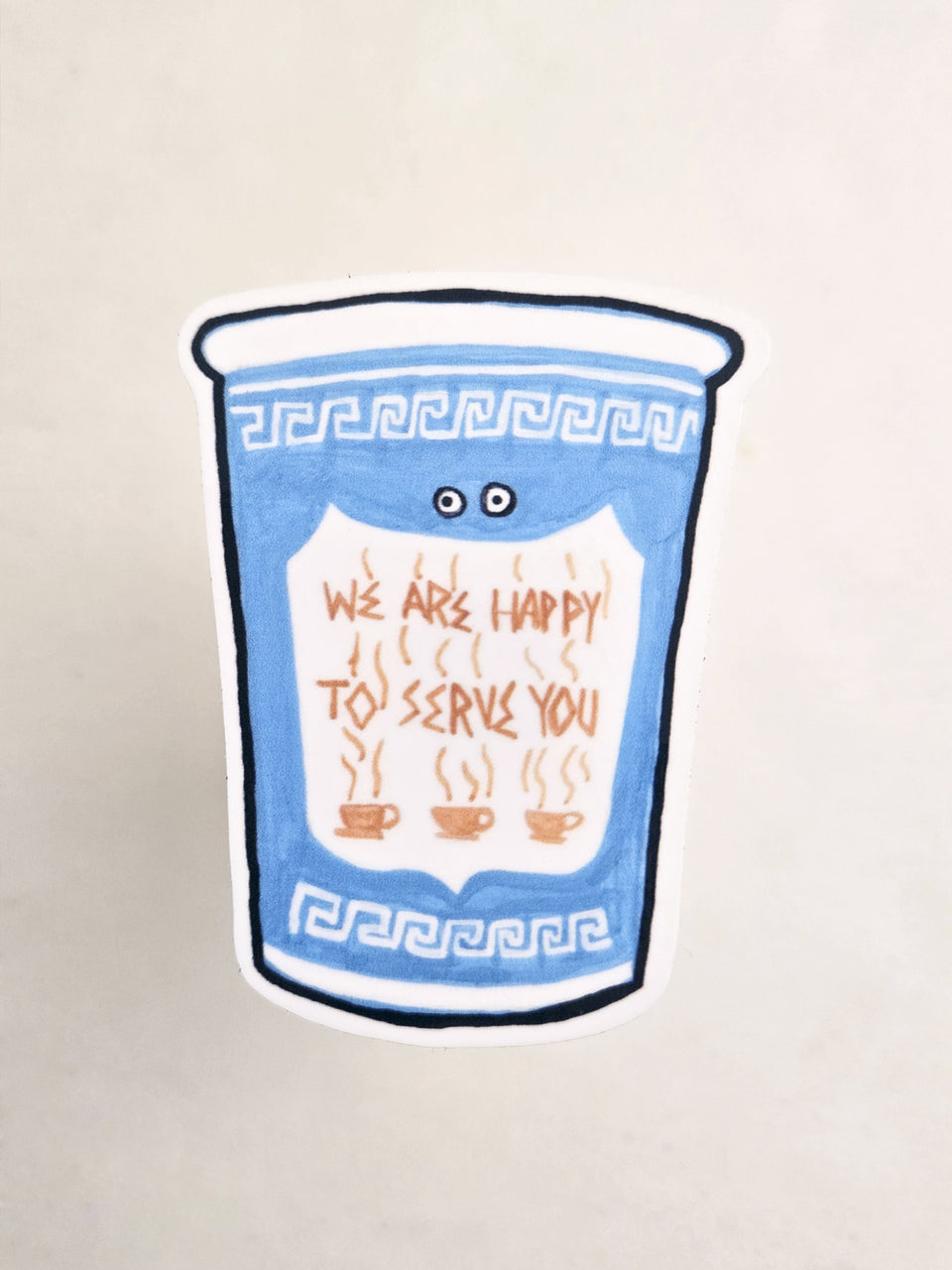 Blue NYC Coffee Cup Sticker