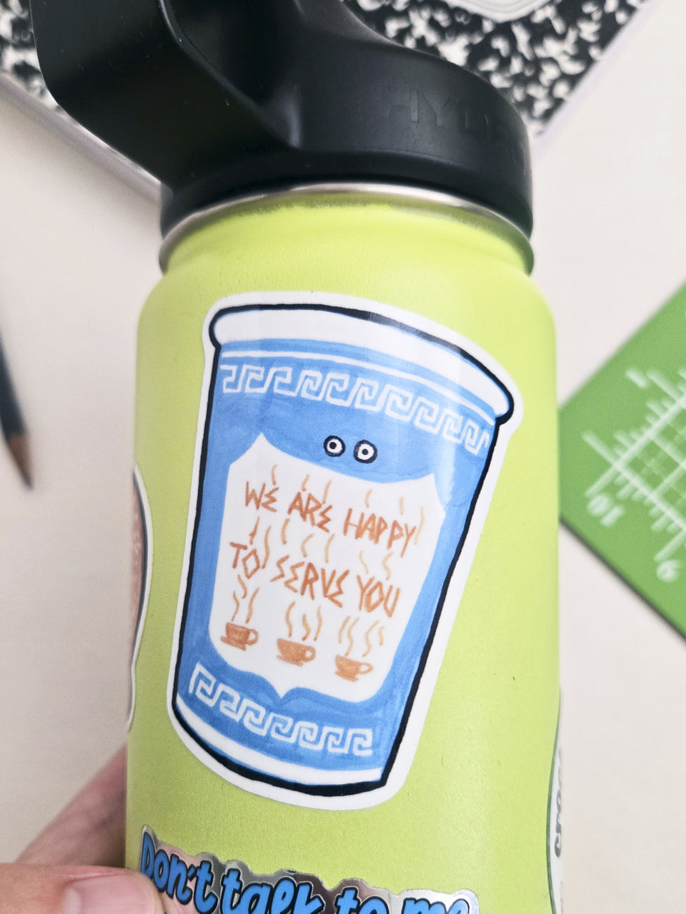 Blue NYC Coffee Cup Sticker