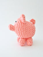 side profile of mini pig amigurumi crochet pattern