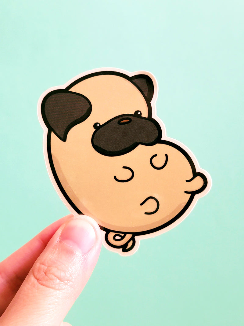 pudgy pug sticker