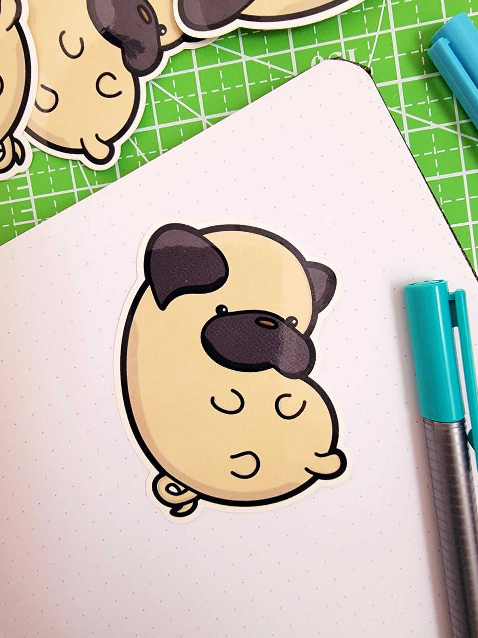 Pug vinyl sticker