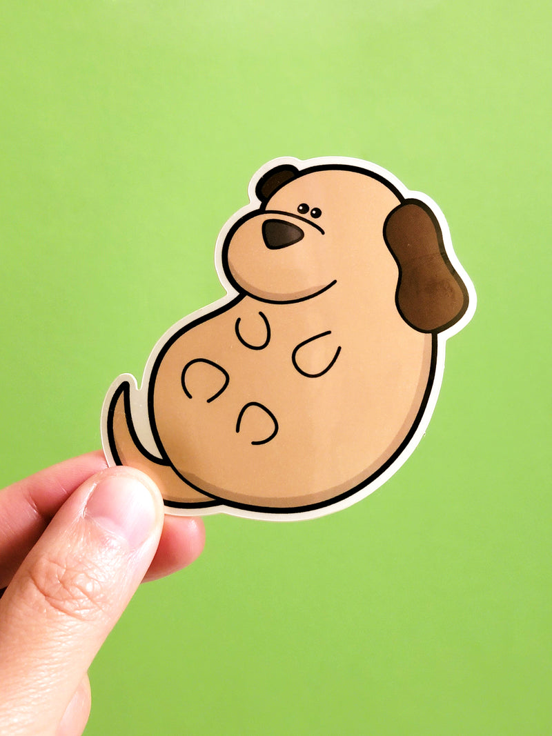 tan dog vinyl sticker