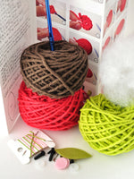 Crochet apple diy kit supplies