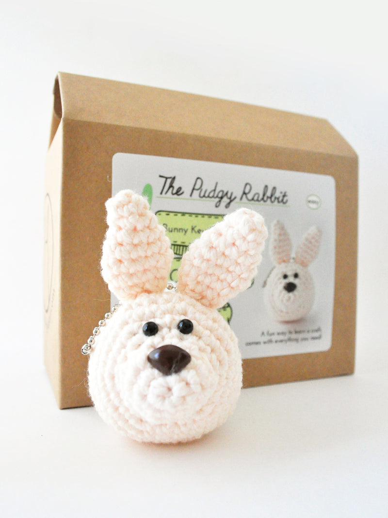 bunny keychain crochet kit