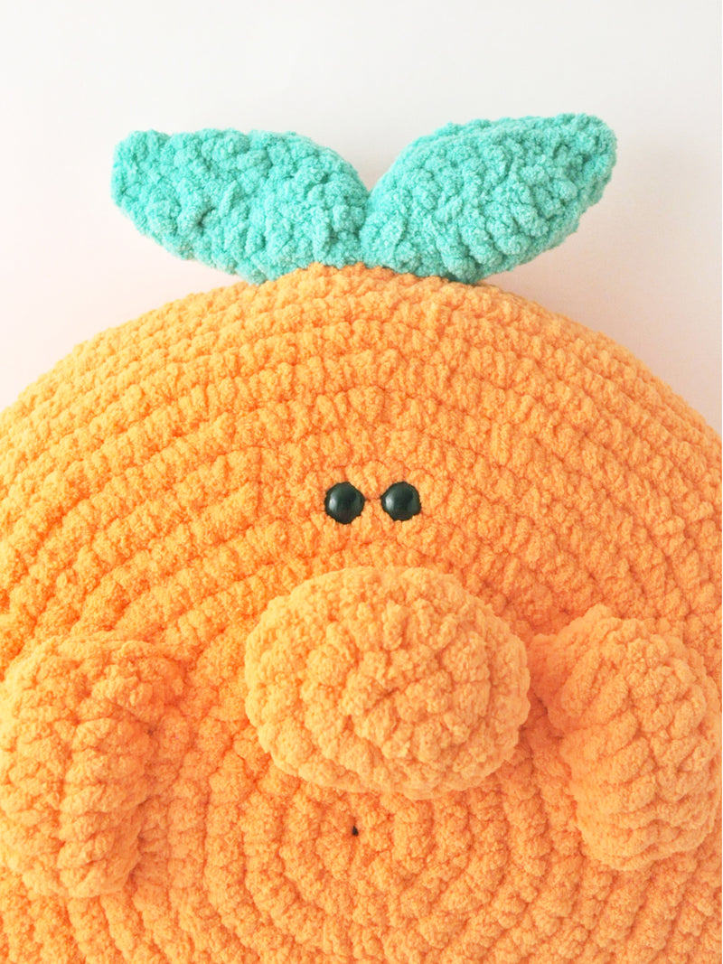 round orange pillow crochet pattern