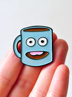 coffee mug enamel pin