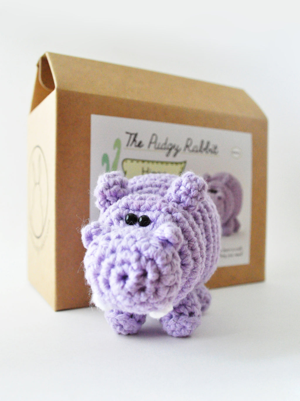 hippo crochet kit with all the supplies included