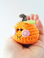Mini orange crochet keychain kit