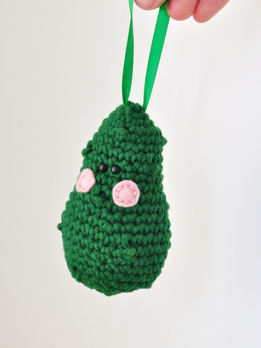 Christmas pickle ornament crochet pattern